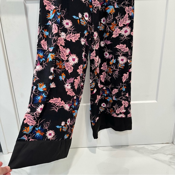 SANDRO PARIS Olivier Floral-Print Wide Leg Jumpsuit Size 34 - Picture 8 of 12